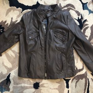Faux leather jacket